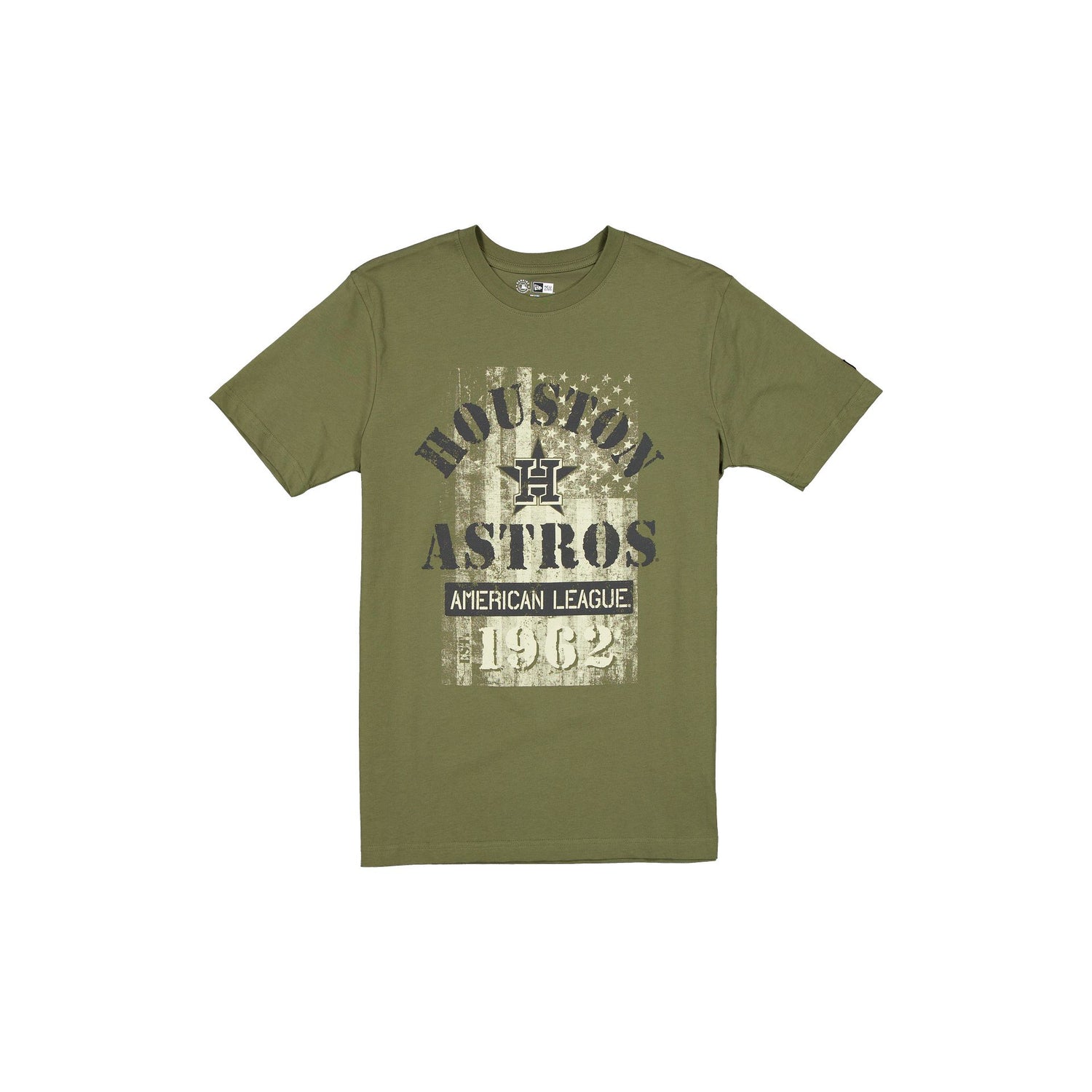 Houston Astros Armed Forces Day 2025 Green T-Shirt