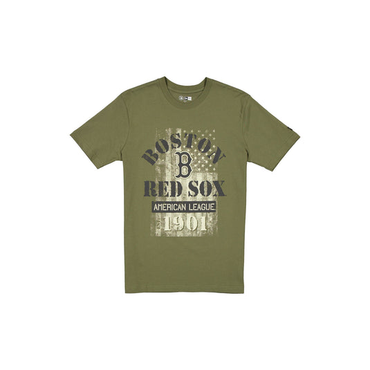 Boston Red Sox Armed Forces Day 2025 Green T-Shirt - New Era Cap