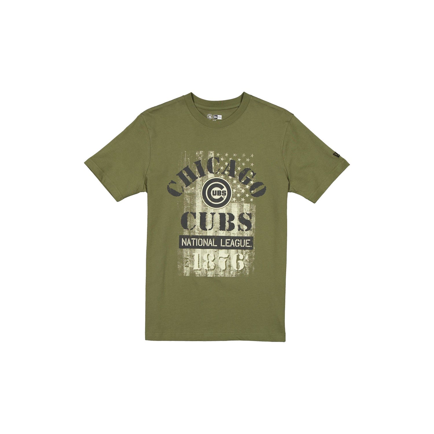 Chicago Cubs Armed Forces Day 2025 Green T-Shirt