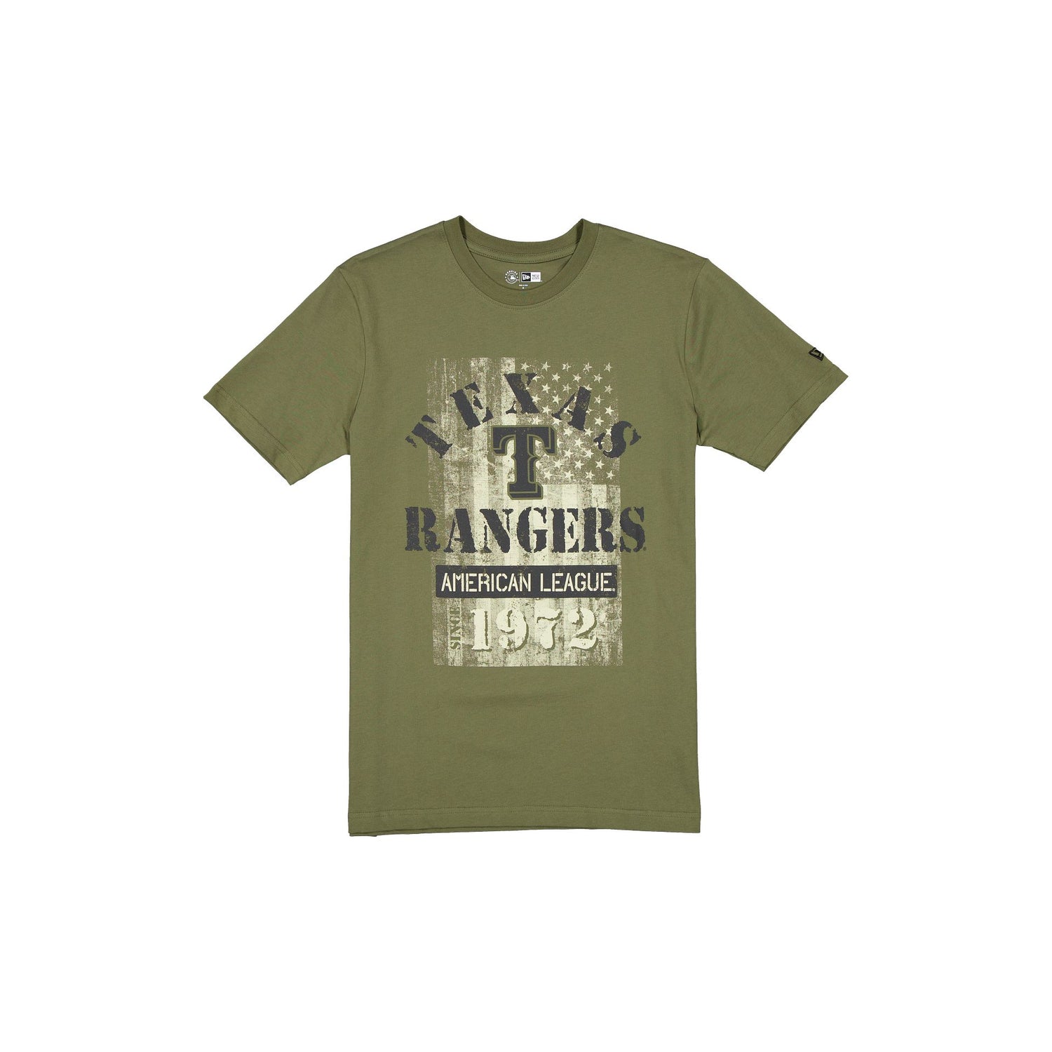 Texas Rangers Armed Forces Day 2025 Green T-Shirt