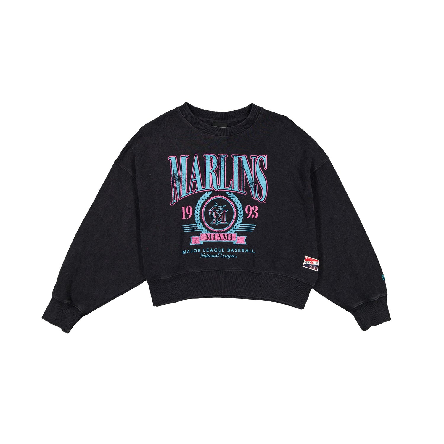 Miami Marlins City Connect Women's Distressed Crewneck