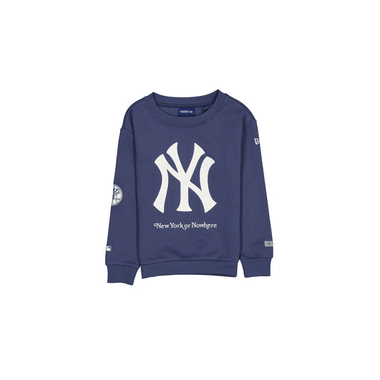 New York or Nowhere x New York Yankees Navy Youth Crewneck - New Era Cap