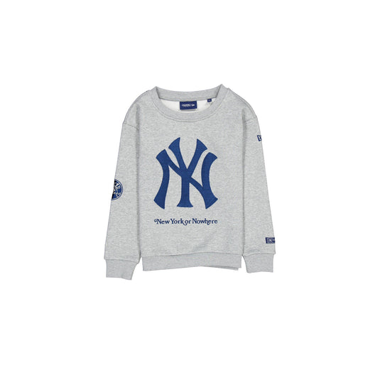 New York or Nowhere x New York Yankees Gray Youth Crewneck - New Era Cap