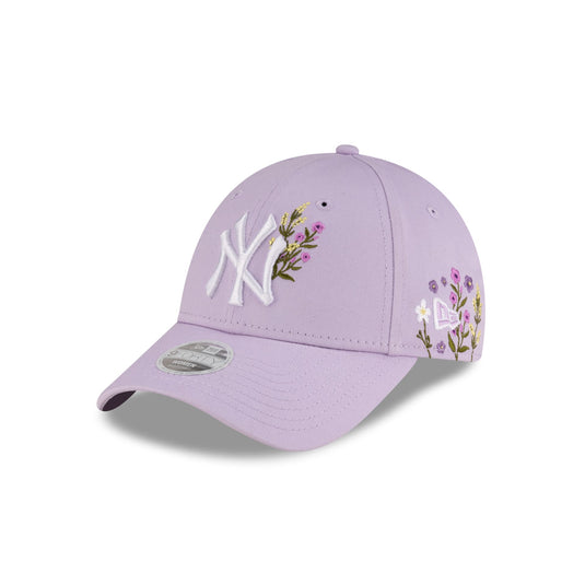 New York Yankees Floral Icon Pastel Purple Women's 9FORTY Adjustable Hat - New Era Cap