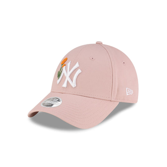 New York Yankees Beaded Floral Pastel Pink Women's 9FORTY Adjustable Hat - New Era Cap