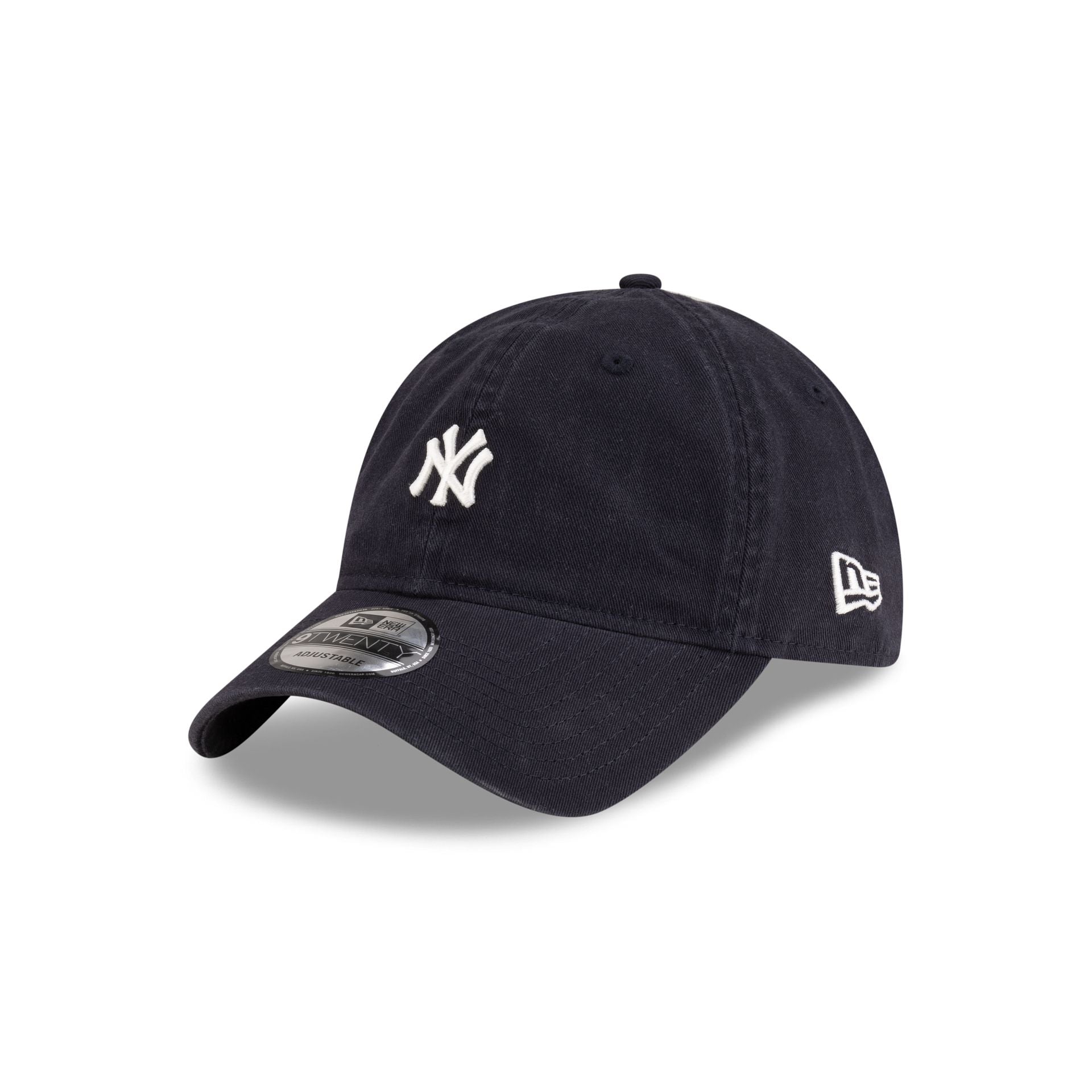 New Era NY Yankees verstelbare pet met mini-gewassen logo, donkerblauw, één maat, zwart, eenheidsmaat, zwart., Eén maat New Era NY Yankees verstelbare pet met mini-gewassen logo, donkerblauw, één maat, zwart, eenheidsmaat, zwart., Eén maat