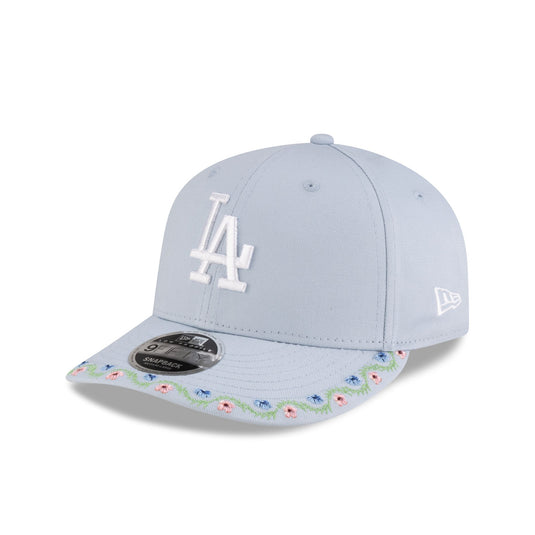 Los Angeles Dodgers Floral Pastel Blue Low Profile 9FIFTY Snapback Hat - New Era Cap