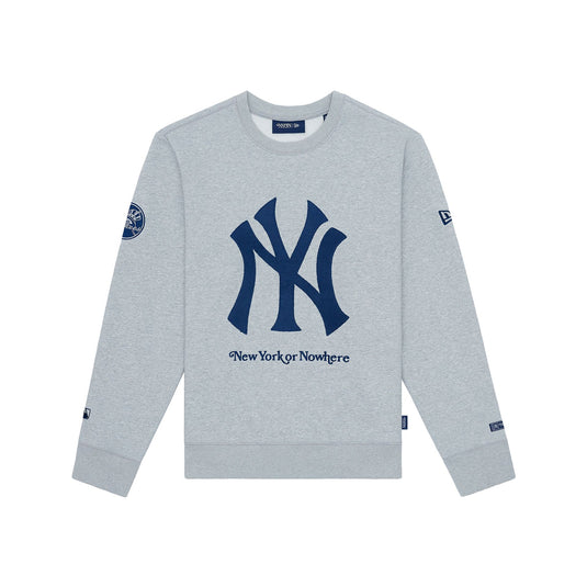 New York or Nowhere x New York Yankees Gray Crewneck - New Era Cap