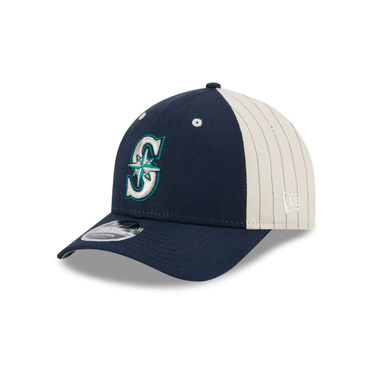 Seattle Mariners Linen 9FORTY M-Crown Snapback Hat - New Era Cap
