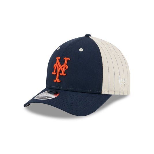 New York Mets Linen 9FORTY M-Crown Snapback Hat - New Era Cap
