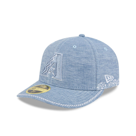 Arizona Diamondbacks Hand Stitched Chambray Low Profile 59FIFTY Fitted Hat - New Era Cap