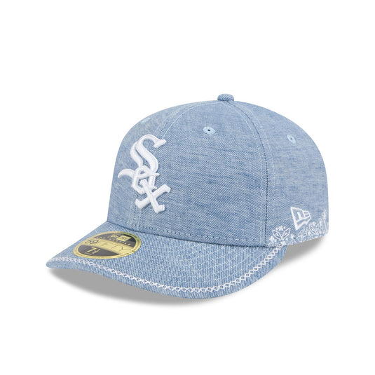 Chicago White Sox Hand Stitched Chambray Low Profile 59FIFTY Fitted Hat - New Era Cap