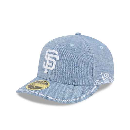 San Francisco Giants Hand Stitched Chambray Low Profile 59FIFTY Fitted Hat - New Era Cap