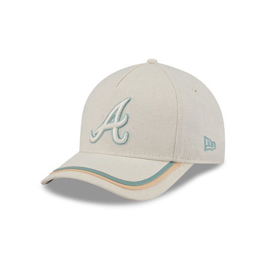 Atlanta Braves Neutral Hemp 9FORTY M-Crown A-Frame Adjustable Hat - New Era Cap