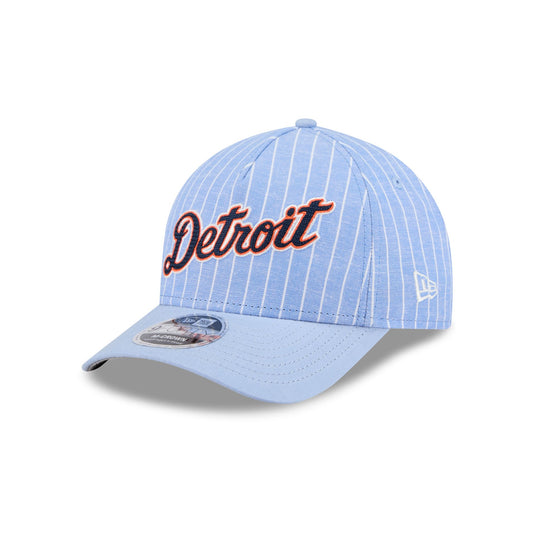 Detroit Tigers Pinstripe Linen 9FORTY M-Crown A-Frame Snapback Hat - New Era Cap
