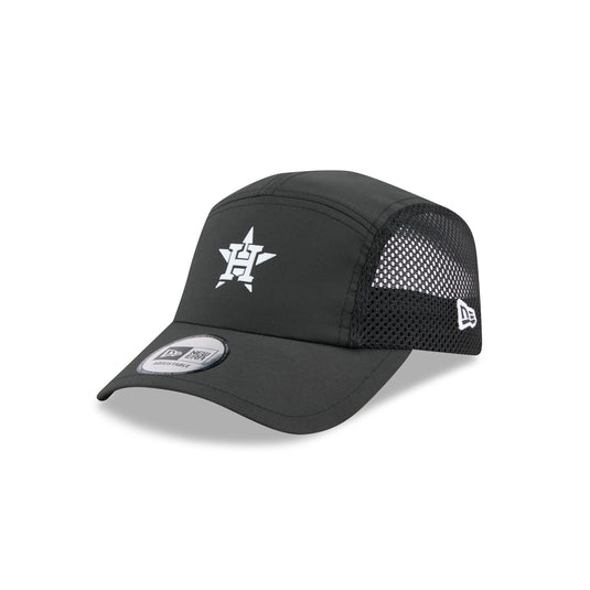 Houston Astros Black Poly Runner Adjustable Hat - New Era Cap
