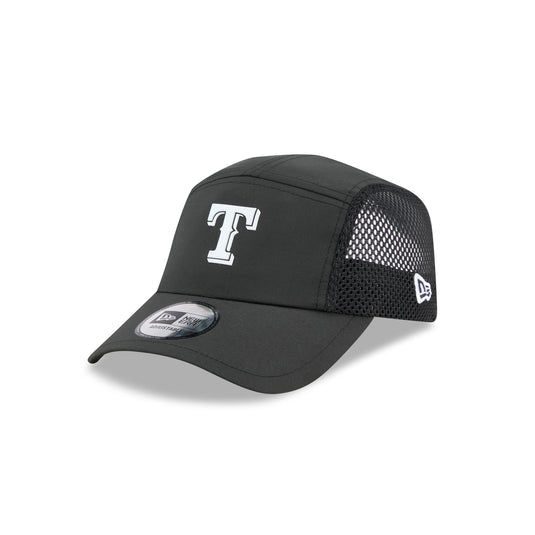 Texas Rangers Black Poly Runner Adjustable Hat - New Era Cap