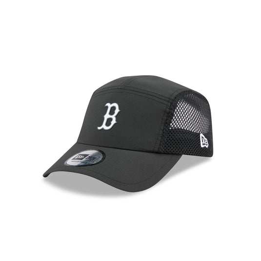 Boston Red Sox Black Poly Runner Adjustable Hat - New Era Cap