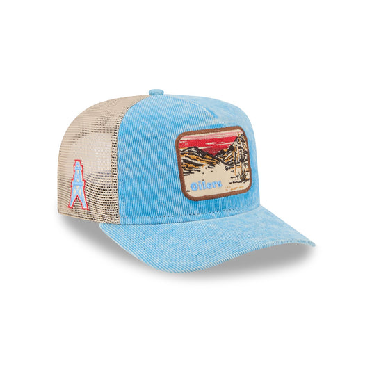 Oilers Vintage Landscape 9FIFTY A-Frame Trucker Hat - New Era Cap
