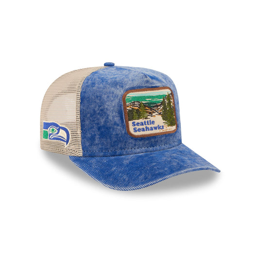 Seattle Seahawks Vintage Landscape 9FIFTY A-Frame Trucker Hat - New Era Cap