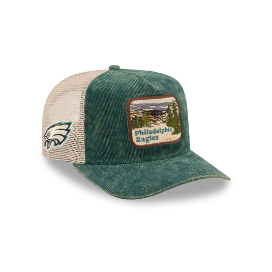 Philadelphia Eagles Vintage Landscape 9FIFTY A-Frame Trucker Hat - New Era Cap