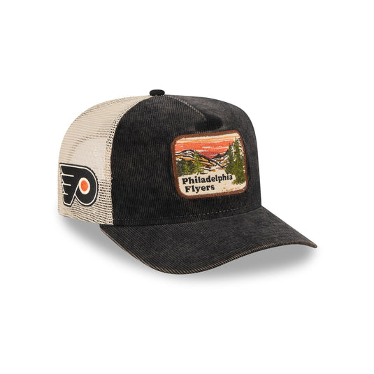 Philadelphia Flyers Vintage Landscape 9FIFTY A-Frame Trucker Hat - New Era Cap