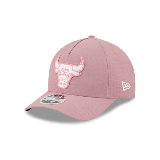 Chicago Bulls Pink Ripstop 9FORTY M-Crown A-Frame Snapback Hat - New Era Cap