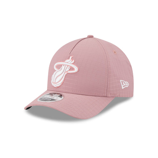 Miami Heat Pink Ripstop 9FORTY M-Crown A-Frame Snapback Hat - New Era Cap
