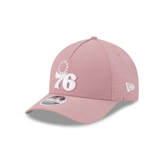 Philadelphia 76ers Pink Ripstop 9FORTY M-Crown A-Frame Snapback Hat - New Era Cap