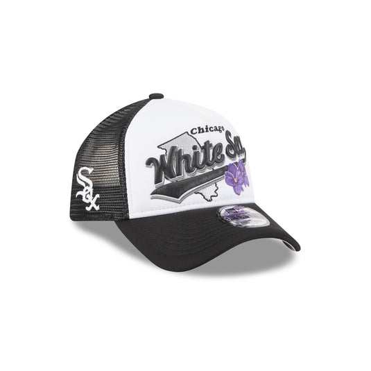 Chicago White Sox State Flower 9FORTY A-Frame Trucker Hat - New Era Cap
