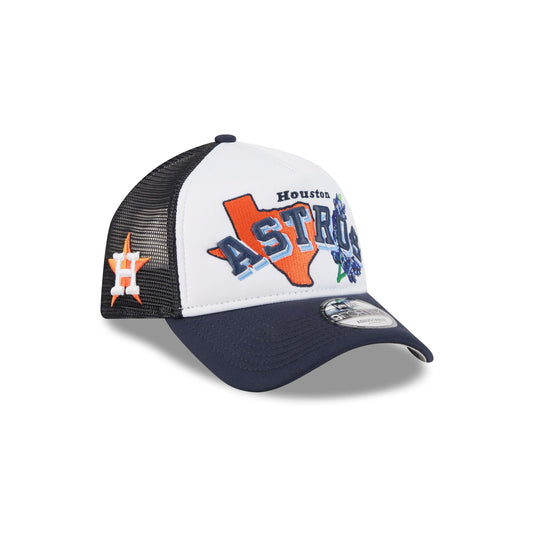 Houston Astros State Flower 9FORTY A-Frame Trucker Hat - New Era Cap