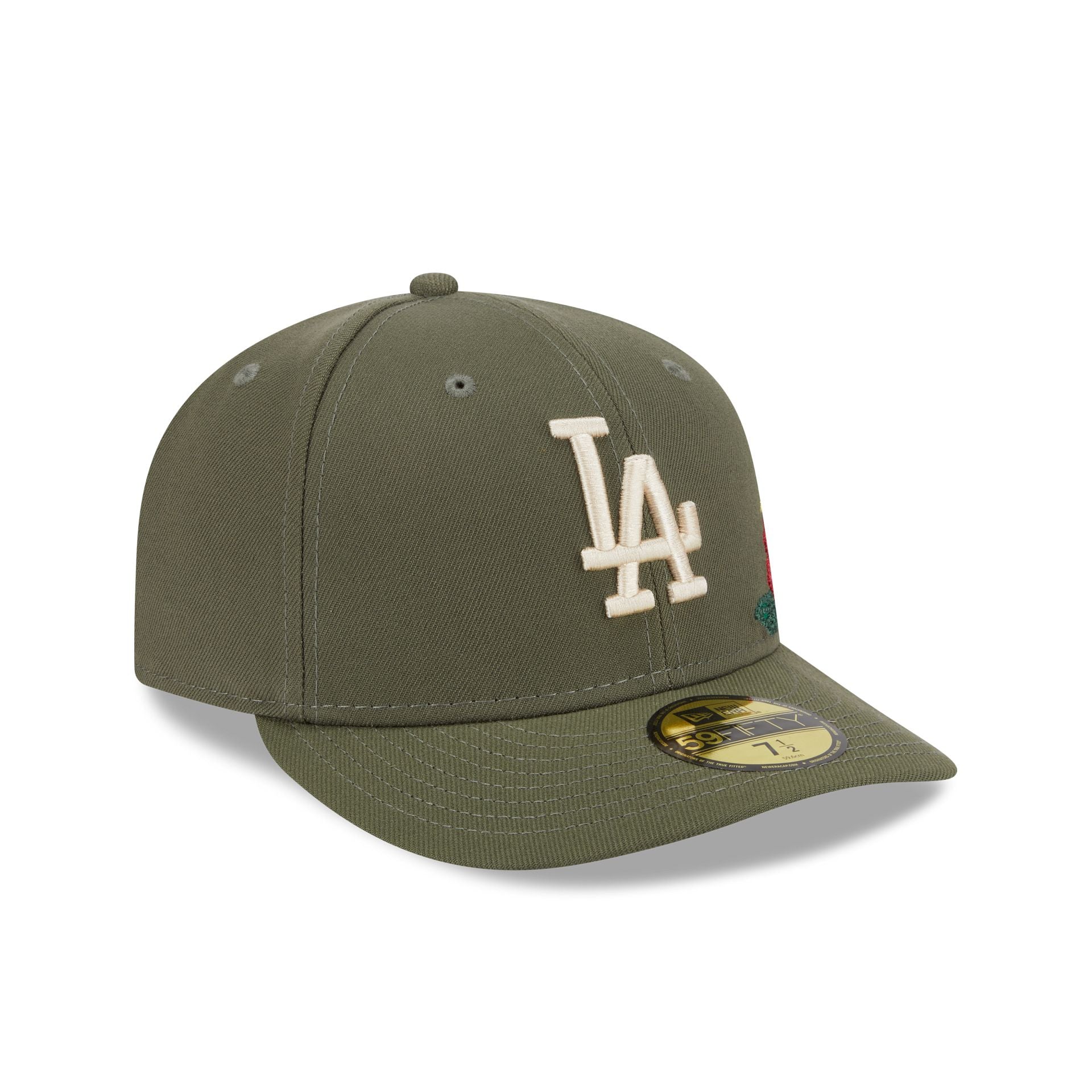 LA 59FIFTY キャップ 耳付き オリーブ Los Angeles Dodgers Tonal Florals Olive 59FIFTY Fitted Hat – New