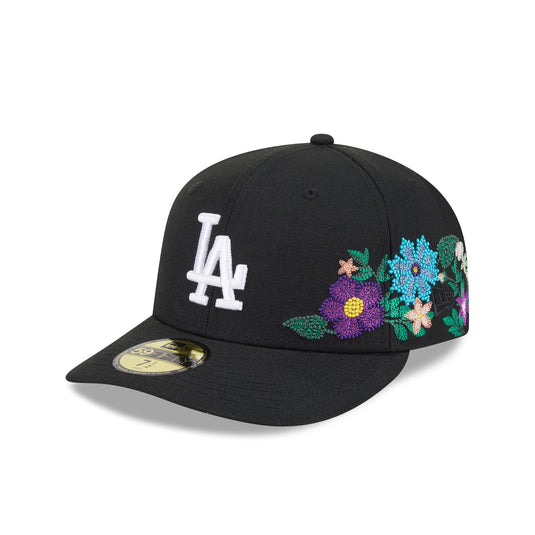 Los Angeles Dodgers Tonal Florals Black 59FIFTY Fitted Hat - New Era Cap