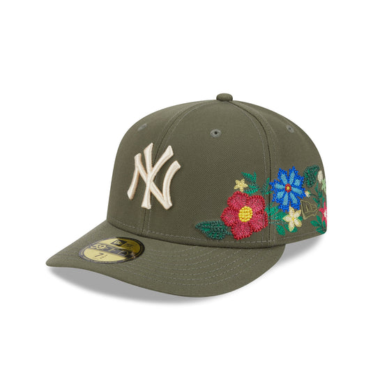 New York Yankees Tonal Florals Olive 59FIFTY Fitted Hat - New Era Cap