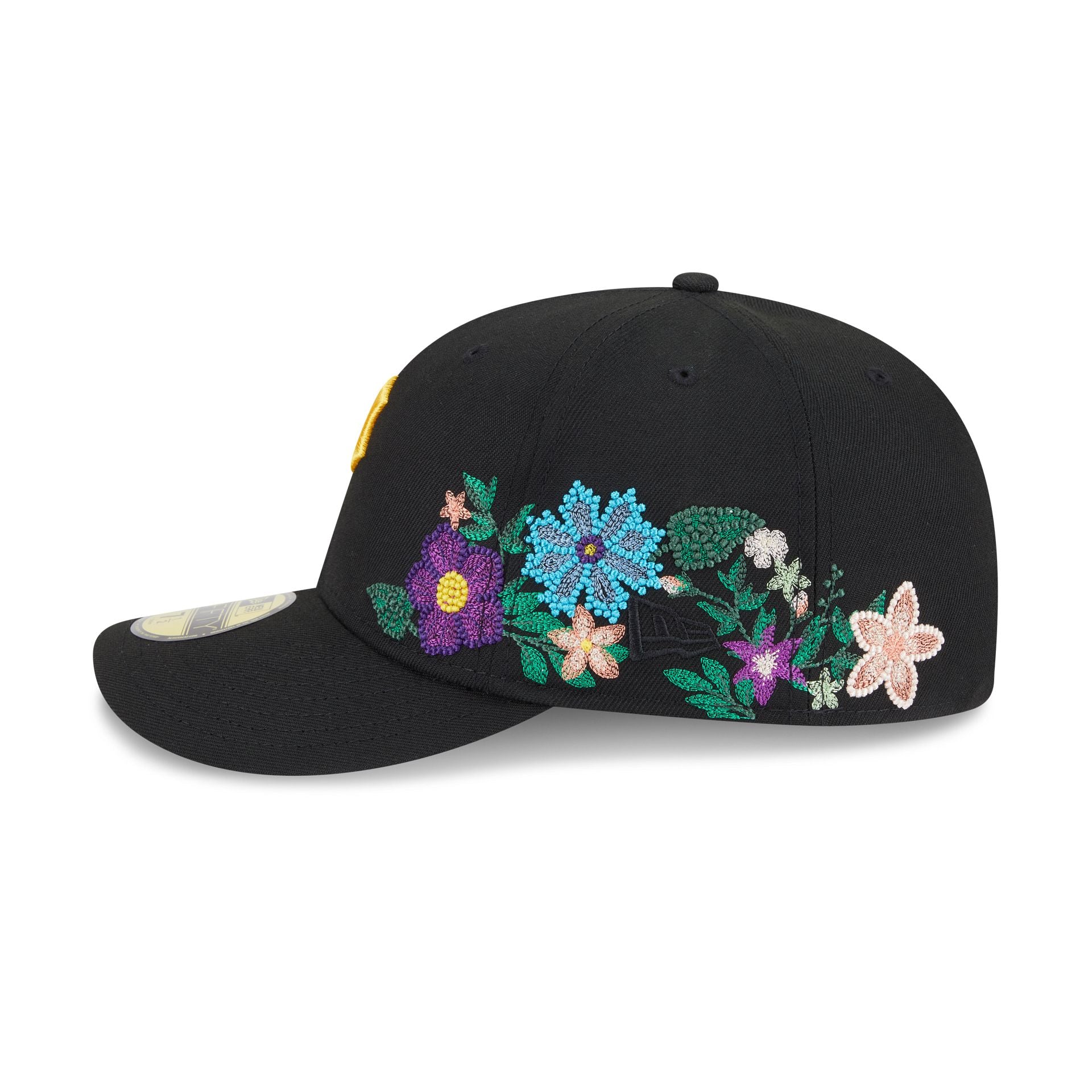 Pittsburgh Pirates Tonal Florals Black 59FIFTY Fitted Hat – New