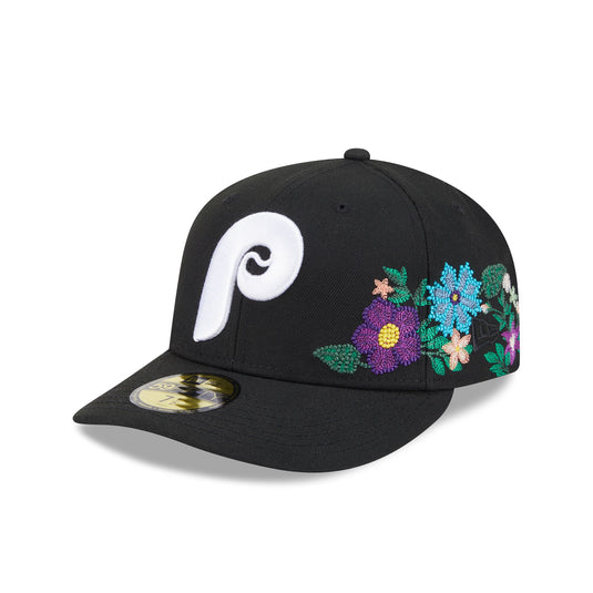 Philadelphia Phillies Tonal Florals Black 59FIFTY Fitted Hat - New Era Cap