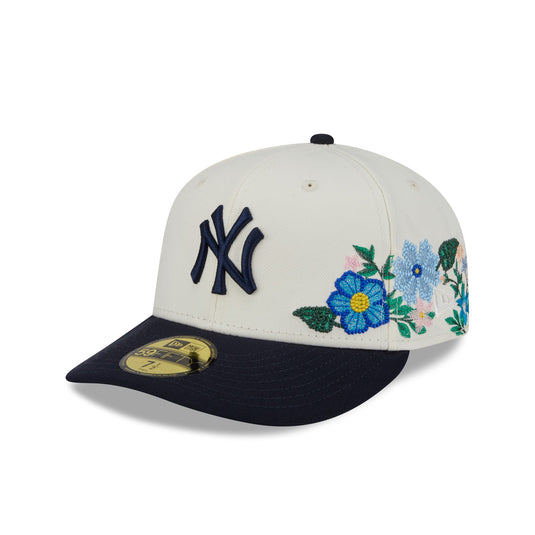 New York Yankees Tonal Florals White 59FIFTY Fitted Hat - New Era Cap