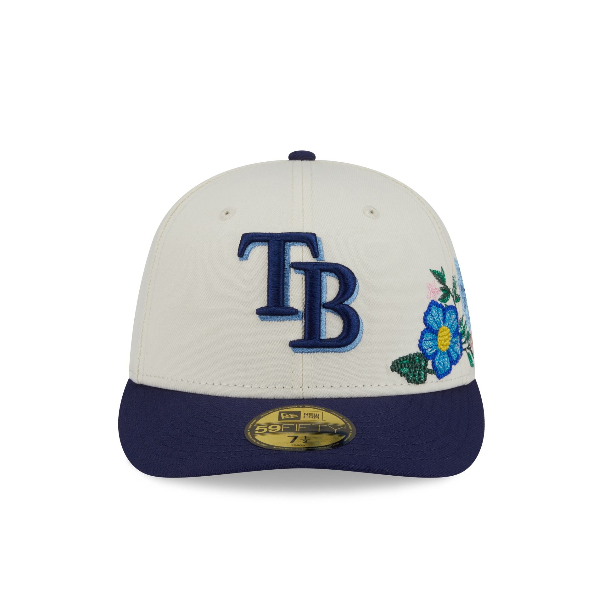 Tampa Bay Rays Tonal Florals White 59FIFTY Fitted Hat