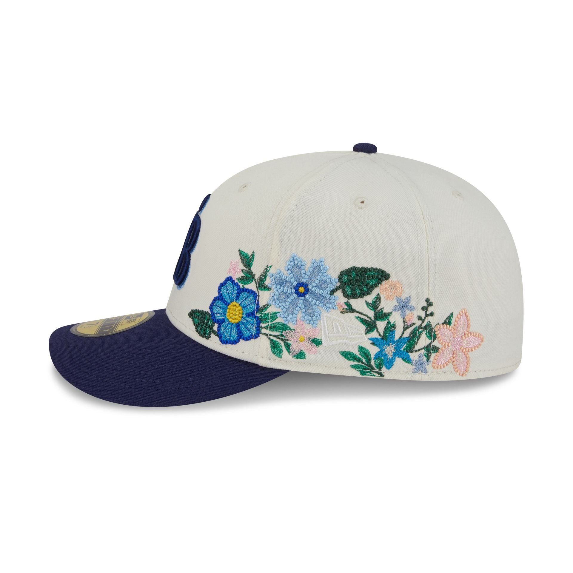 Tampa Bay Rays Tonal Florals White 59FIFTY Fitted Hat