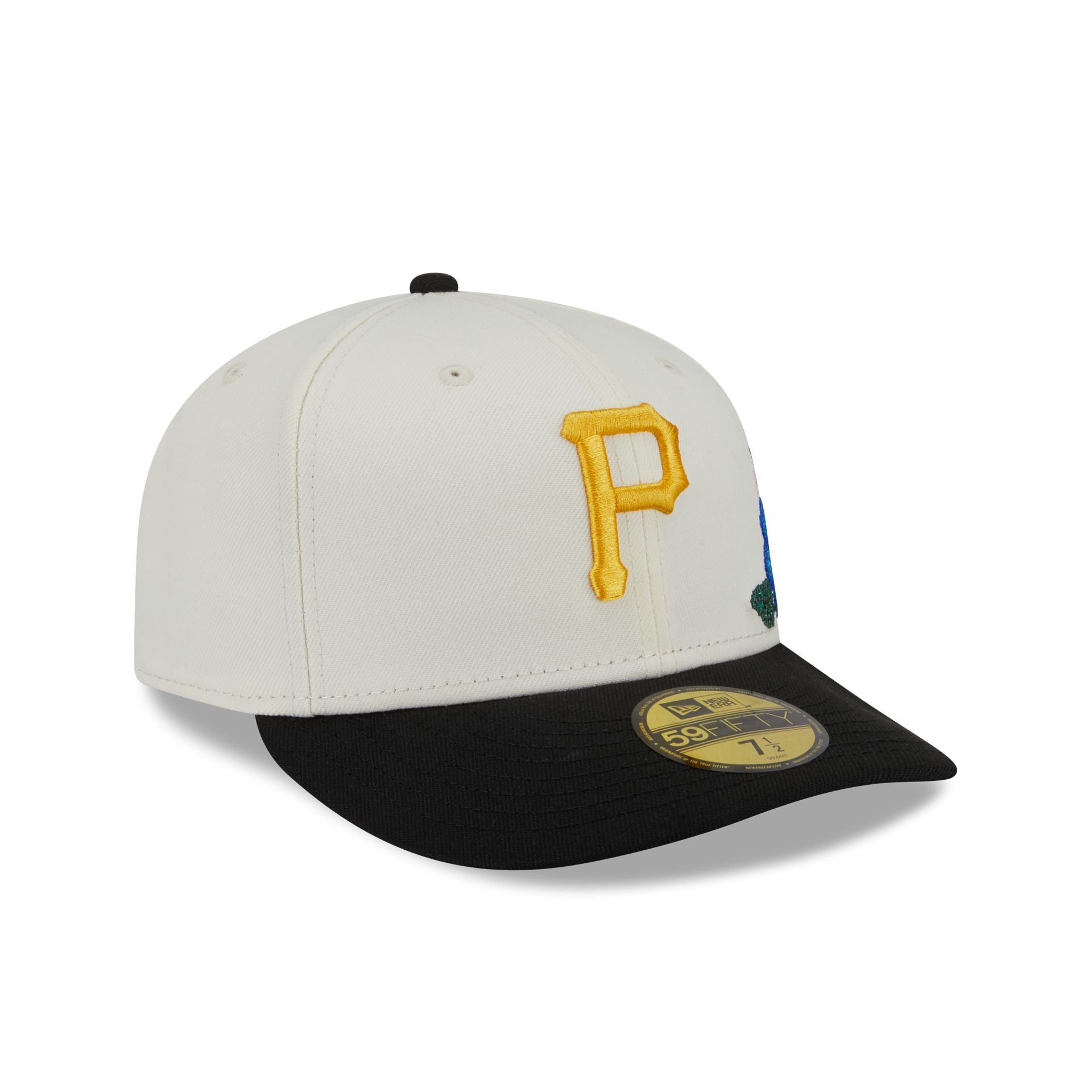 Pittsburgh Pirates Tonal Florals White 59FIFTY Fitted Hat – New