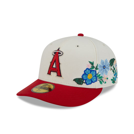 Los Angeles Angels Tonal Florals White 59FIFTY Fitted Hat - New Era Cap