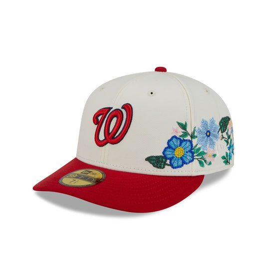 Washington Nationals Tonal Florals White 59FIFTY Fitted Hat - New Era Cap