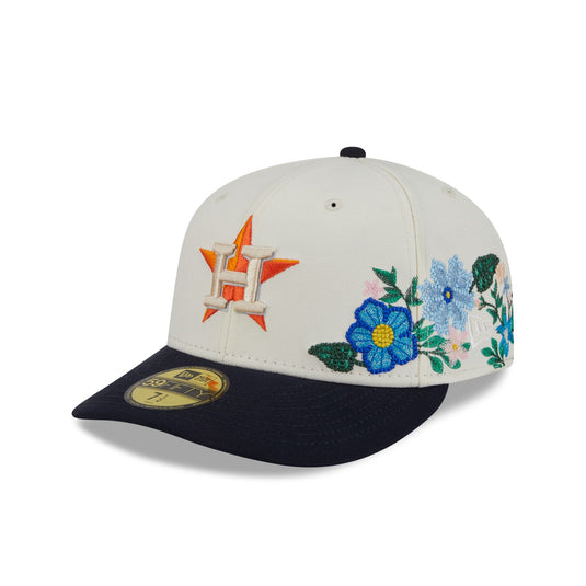 Houston Astros Tonal Florals White 59FIFTY Fitted Hat - New Era Cap