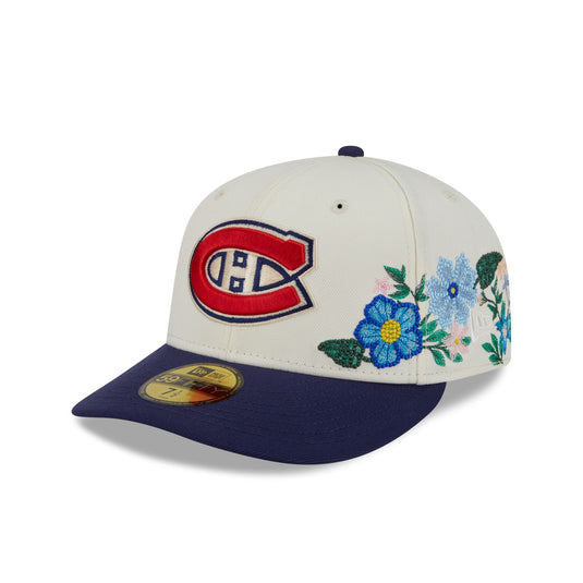 Montreal Canadiens Tonal Florals White 59FIFTY Fitted Hat - New Era Cap