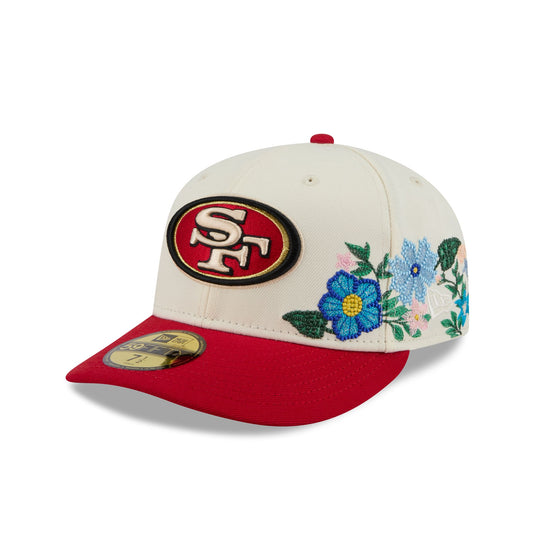 San Francisco 49ers Tonal Florals White 59FIFTY Fitted Hat - New Era Cap