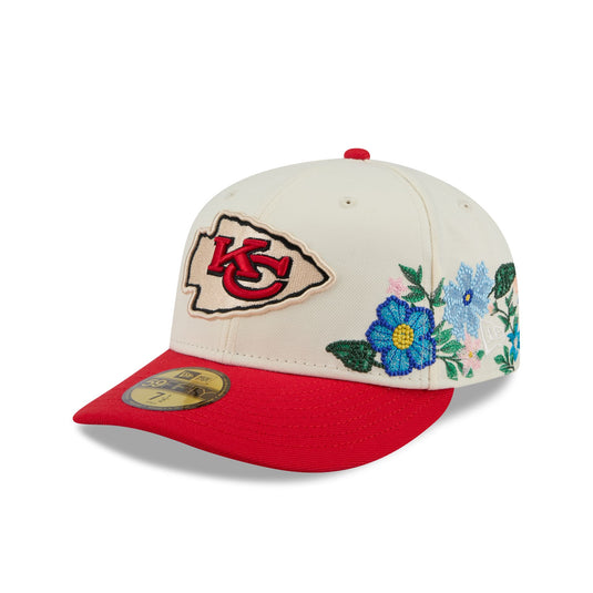 Kansas City Chiefs Tonal Florals White 59FIFTY Fitted Hat - New Era Cap
