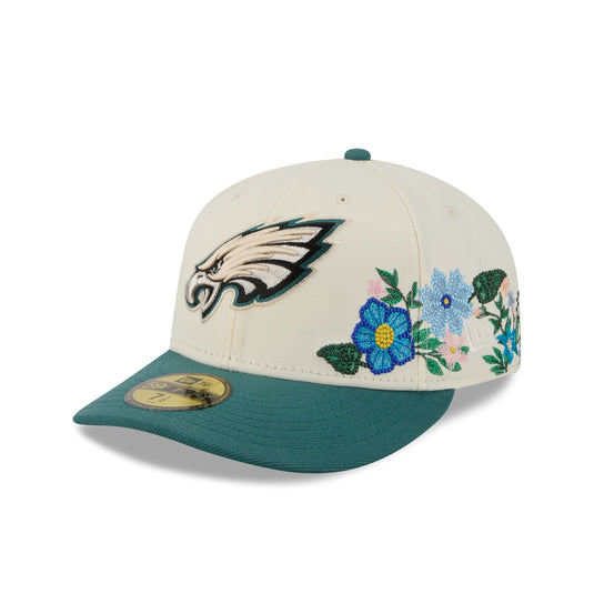 Philadelphia Eagles Tonal Florals White 59FIFTY Fitted Hat - New Era Cap