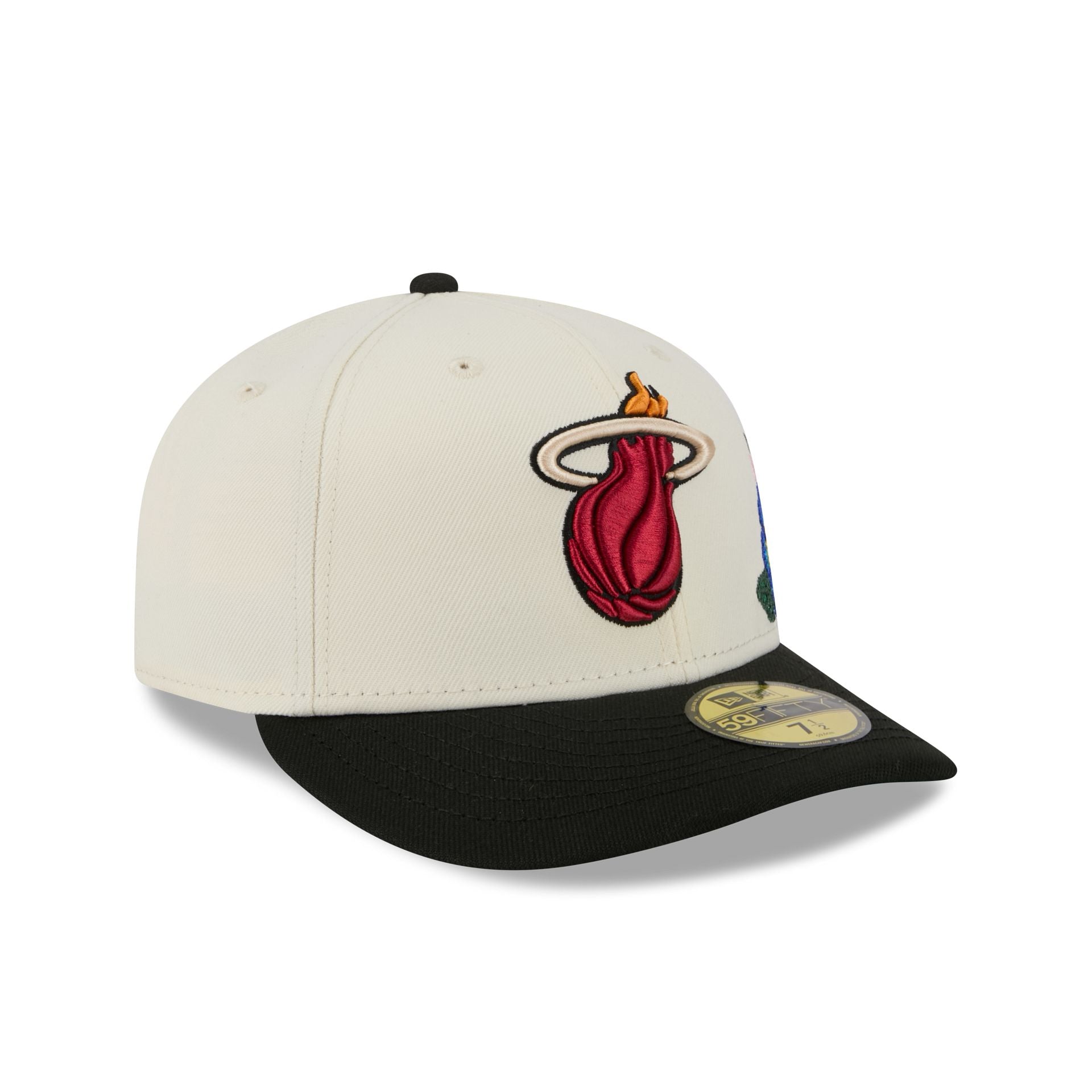 Miami Heat Tonal Florals White 59FIFTY Fitted Hat