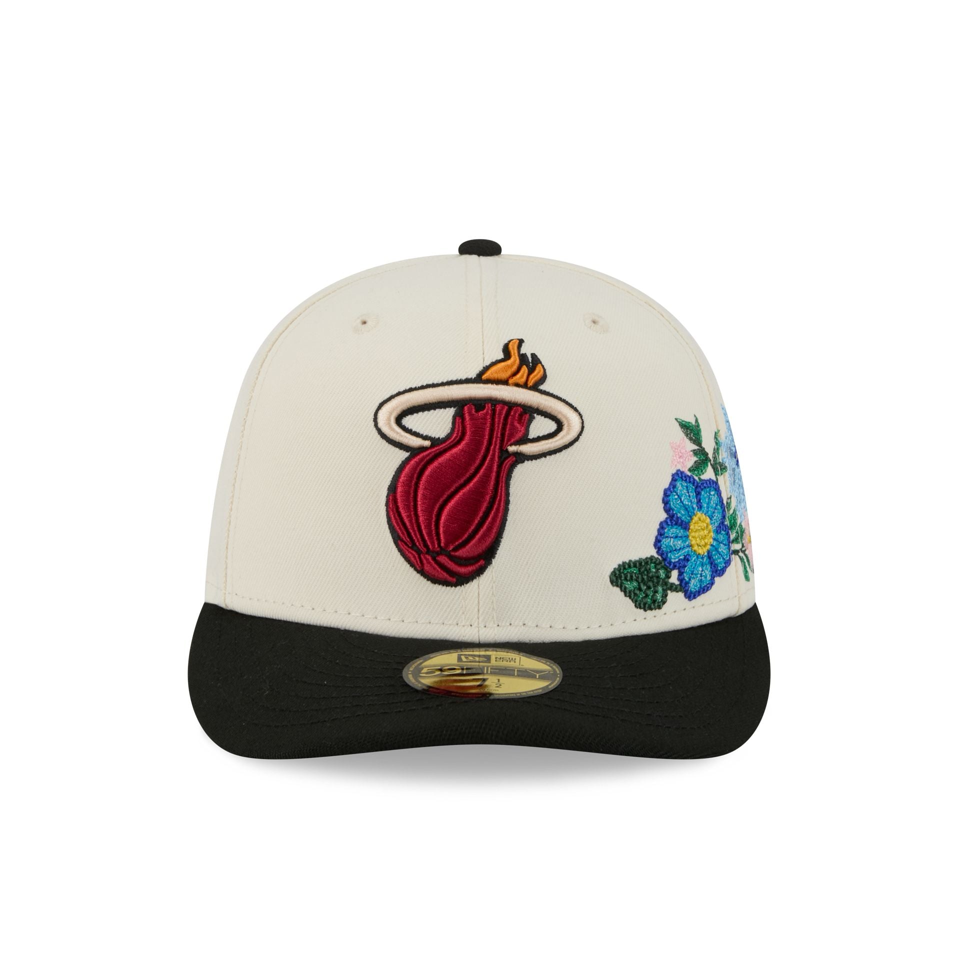 Miami Heat Tonal Florals White 59FIFTY Fitted Hat