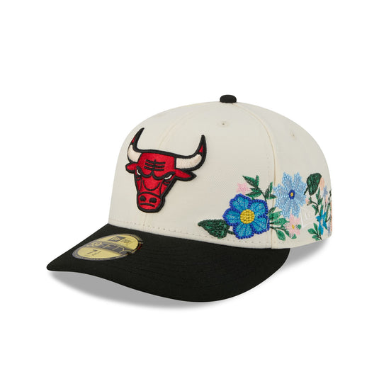 Chicago Bulls Tonal Florals White 59FIFTY Fitted Hat - New Era Cap